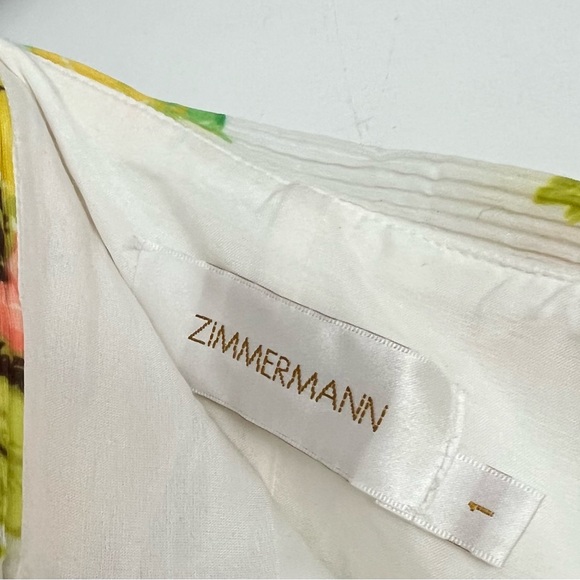 Zimmerman. Tiered floral-print chiffon plissé mini skirt. Size - Picture 5 of 5